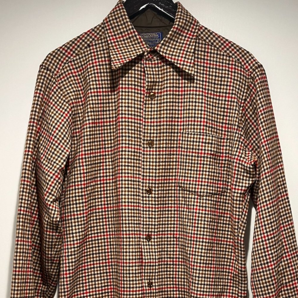 Pendleton Checkered Button Down Shirt M - image 2